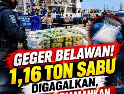 Tim gabungan BNN, Bareskrim Polri, Polda Sumatera Utara, dan Bea Cukai menggagalkan dugaan penyelundupan 1,16 ton sabu di Perairan Selat Malaka
