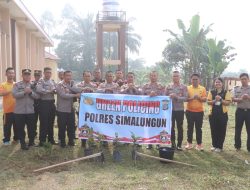 Green Policing, Kapolres Simalungun Pimpin Penanaman 30 Pohon Mangga dan Durian, Wujud Nyata Polri Peduli Lingkungan