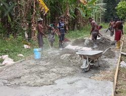 Semangat Gotong Royong Warga dan Satgas TMMD Ke-130 Sukseskan Sasaran Fisik