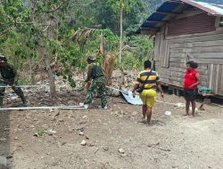 Satgas TMMD Ke-130 Kodim 1808/Mansel Laksanakan Pipanisasi Air Bersih Untuk Kebutuhan Warga Kampung Yamboi