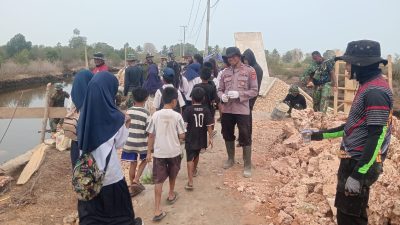 Sinergitas Satgas TNI dan POLRI Dalam Pelaksanaan TMMD 130 Kodim 1416/Muna