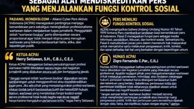 Ketua ACPAI dan Humas Tegaskan: Jangan Jadikan Stempel “Wartawan Bodrex” sebagai Alat Mendiskreditkan Pers