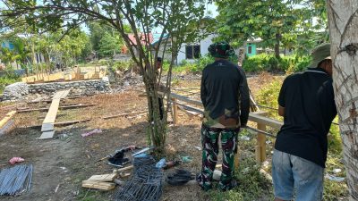 Satgas TMMD Ke-130 Kodim 1808/Mansel Lanjutkan Pembangunan Jembatan di Kampung Yamboi Gunung
