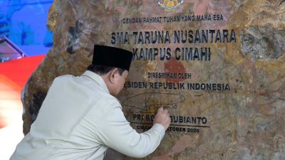 Prabowo Resmikan SMA Taruna Nusantara Cimahi, Kini Ada 6 Kampus dan Pendidikan Gratis