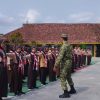 Menempa Jiwa Kepemimpinan, Koramil 11 Manyaran Latih Puluhan Siswa MTs