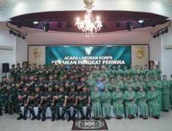 Semakin Tinggi Pangkat, Semakin Besar Tanggung Jawab: Kodam II/Sriwijaya Gelar Laporan Korps Kenaikan Pangkat Perwira