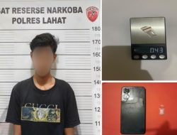 Satresnarkoba Polres Lahat Amankan Pria Diduga Terlibat Peredaran Sabu di Merapi Barat