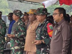 Komandan Kodim 1705/NABIRE Selaku Dansatgas TMMD Menghadiri Langsung Upacara Pembukaan TMMD ke-130 di SP-B Wanggar Sari