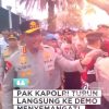 Tinjau Langsung Pengamanan Unjuk Rasa, Kapolri Turun ke Lapangan Semangati Anggota