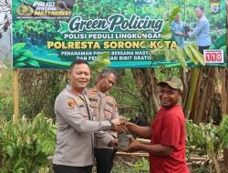 Green Policing, Polresta Sorong Kota Tanam 90 Pohon Produktif untuk Dukung Ketahanan Pangan dan Kamtibmas