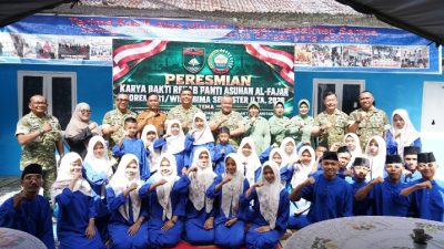 Wujud Nyata Kepedulian TNI, Danrem 031/WB Resmikan Karya Bakti Rehabilitasi Panti Asuhan Al-Fajar Rumbai