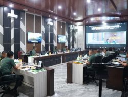 Pangdam II/Swj Ikuti Rapat Evaluasi Animo dan Validasi Penerimaan Bintara dan Tamtama PK Gel. I TA 2027 Pimpinan Kasad Melalui Vicon