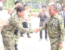 Tim Wasev TMMD ke-130 Tinjau Pembangunan Kodim 0403/OKU di Desa Mengulak OKU Timur